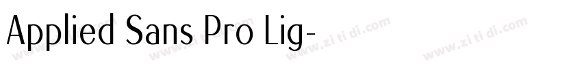 Applied Sans Pro Lig字体转换